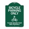 Signmission Bicycle Parking Please Secure Your Bike Properly W/ Cycle & Lock Alum Sign, 18" x 24", GW-1824-24317 A-DES-GW-1824-24317 - alternate 1